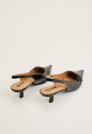 Biakristin Kitten Heel Mary Jane Faux Leather Black