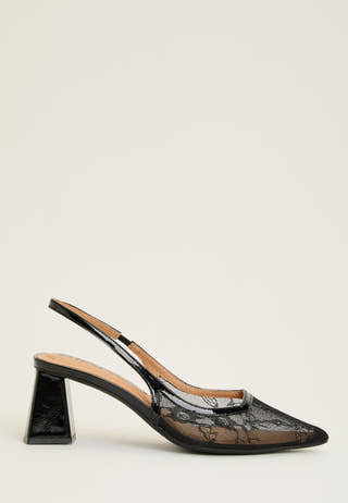Biamaralyn Slingback Mesh Black