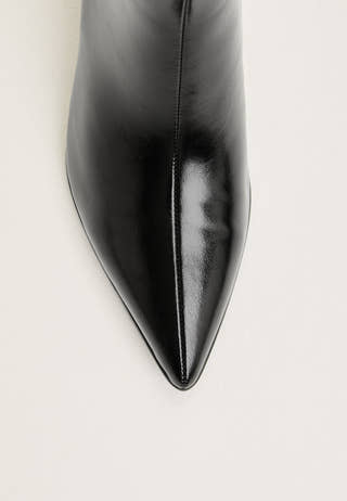 Biaabbie Buckle Zip Boot Faux Leather Black