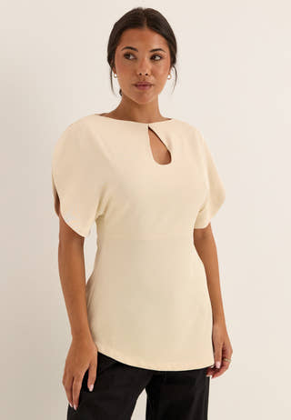Rounded Sleeve Blouse White