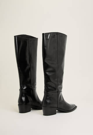 Kelsey Tall Leather Boot Black