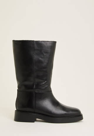 Jillian Leather Boot Black