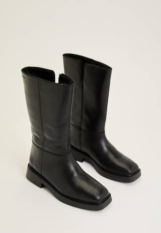 Jillian Leather Boot Black