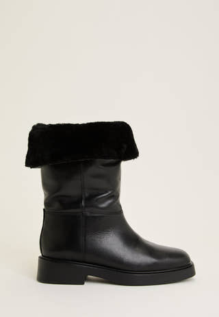 Jillian Leather Boot Black