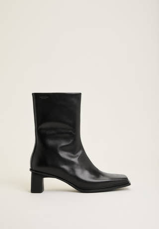 Elvina Leather Boot Black