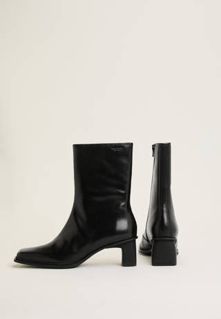 Elvina Leather Boot Black