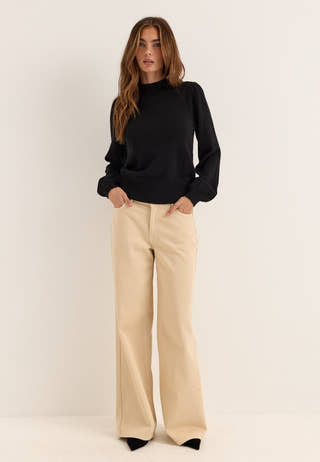 Viril Turtle-nk Balloon L/S TOP Black