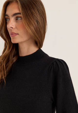 Viril Turtle-nk Balloon L/S TOP Black
