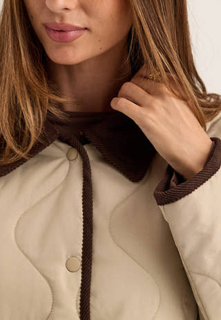 Vitate L/S QUILT DETAIL JACKET Silver