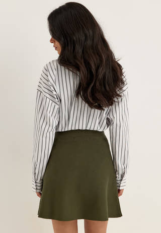 Vmelly Nw Skater Skirt Green