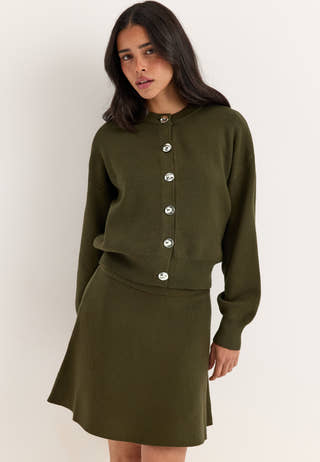 Vmelly Nw Skater Skirt Green