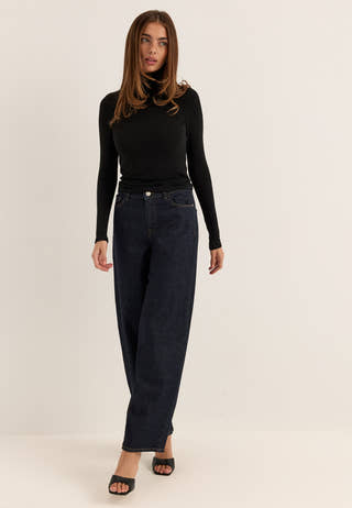 Pcgrace Mw Barrel Ank Jeans Blue