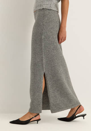 Pcsally Mw Ankle Skirt Grey