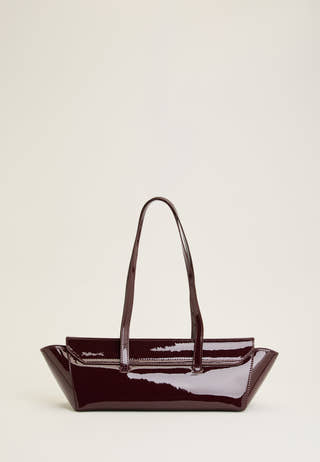 High Shine Buckle Bag Red
