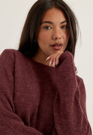 Slwlulu New Ls Knit O-neck Red