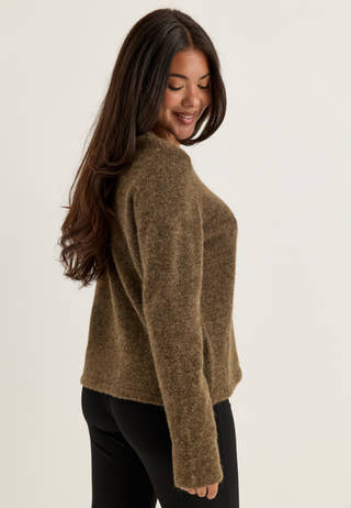 Slwlulu New Ls Knit O-neck Brown