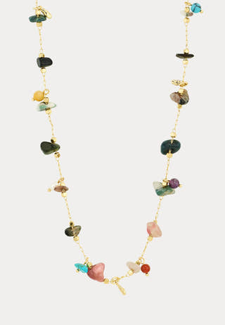 Here Necklace Gold-plated/MULTI Gold