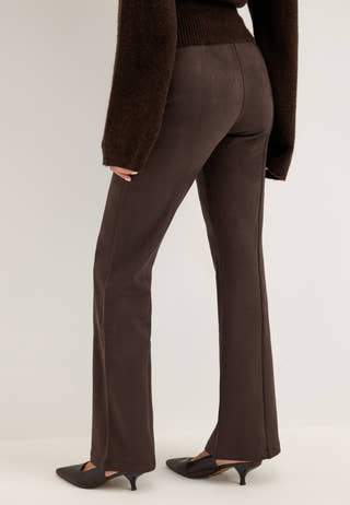 Onlabena Mw Faux Suede Flare Leggings Brown