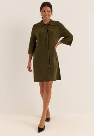 Onlalivia 2/4 COLLAR DRESS KNT Beige