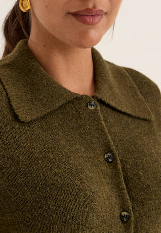 Onlalivia 2/4 COLLAR DRESS KNT Beige
