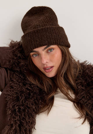 Pcbera Alpaca Blend Hood Brown