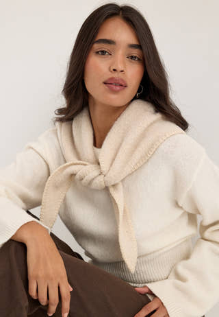 Pcpyron Mini Scarf Beige