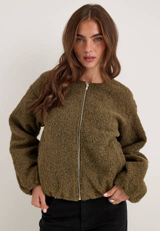 Pcalison Balloon Bomber Jacket Green