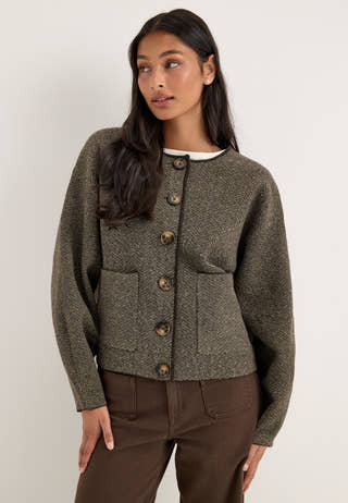Pcanglica Ls Knit Shacket Silver