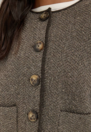 Pcanglica Ls Knit Shacket Silver