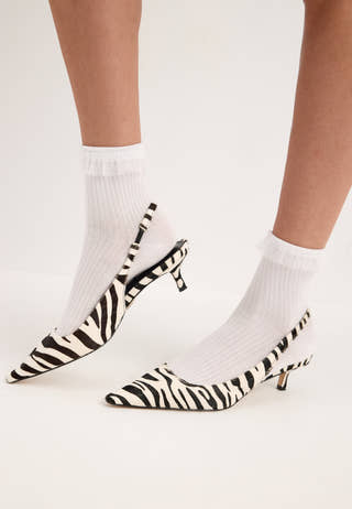 Pcellinor Tulle Edge Socks White