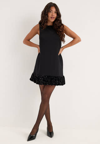 Pcerin Sl Scuba Short Dress Black