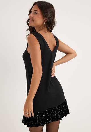 Pcerin Sl Scuba Short Dress Black
