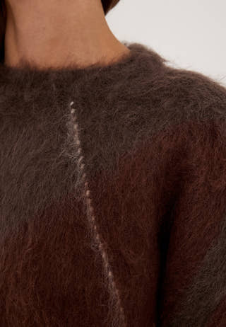 Yasargy Ls Mohair Blend Knit Pullover Patterned