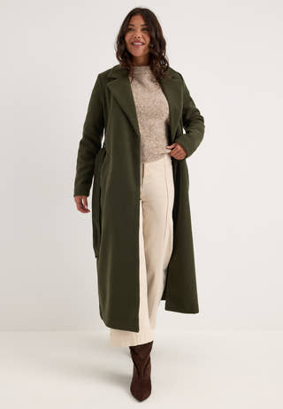 Vmfortuneaya Xtra Long Coat Green