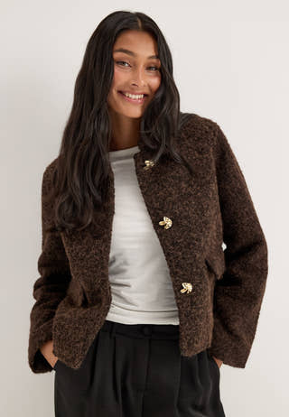 Vmelenaholly Short Jacket Brown