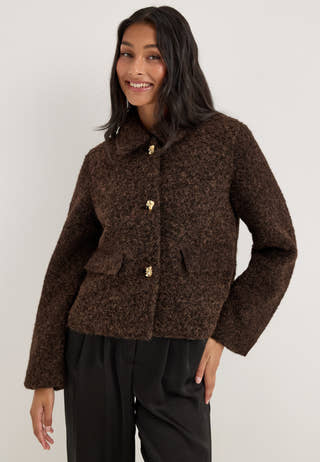 Vmelenaholly Short Jacket Brown
