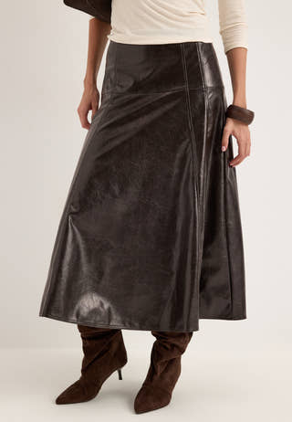 Vmdash Hw Coated 7-8 Skirt Brown