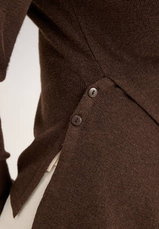 Vmsiena Ls Boatneck Wrap Pullover Brown