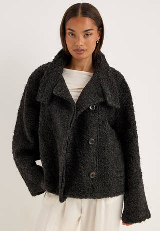 Objdiola L/S SHORT JACKET Grey