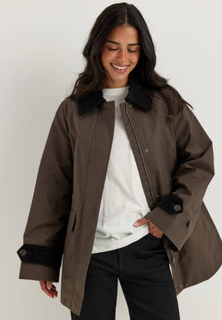 Slwwilma Waxed Jacket Brown
