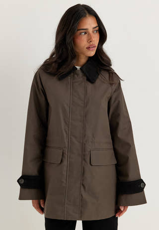 Slwwilma Waxed Jacket Brown