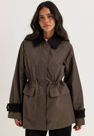 Slwwilma Waxed Jacket Brown