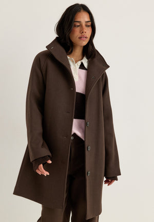 Slwzia-vinni Wool Blend Coat Brown