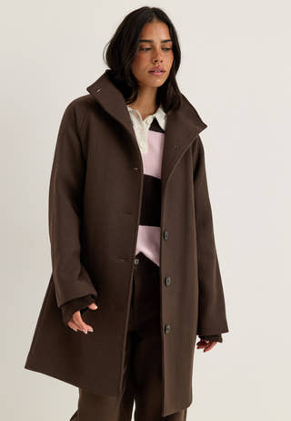 Slwzia-vinni Wool Blend Coat Brown