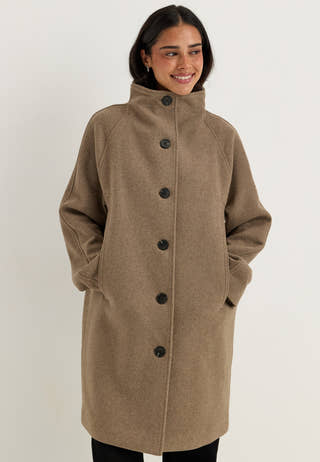 Slwzia-vinni Wool Blend Coat Beige