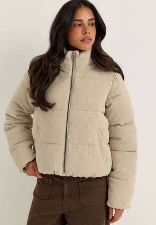 Onlnewdolly Corduroy Puffer Beige