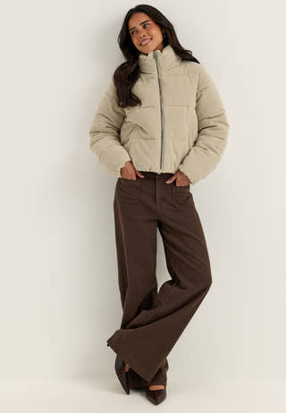 Onlnewdolly Corduroy Puffer Beige