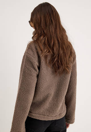 Onlmegan Teddy Jacket Brown