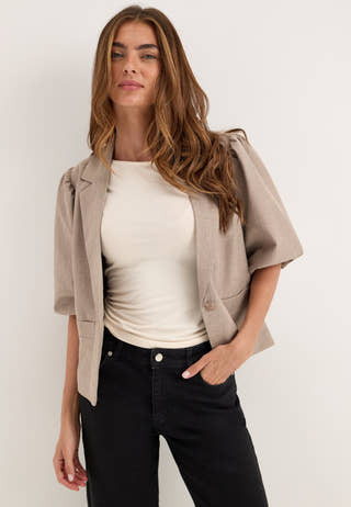 Onllinda 2/4 PUFF SHORT BLAZER Beige