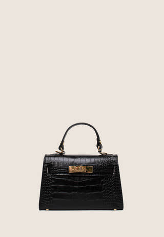 Trento Croco Printed Leather Bag